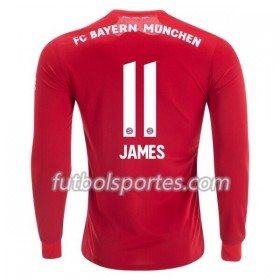 Camisetas Bayern de Múnich James Rodriguez 11 Primera Equipacion 2019/2020 Manga Larga